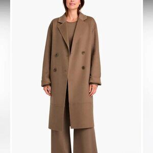Splendid x Celia Jane Double Breasted Wool Blend Coat - CAMEL color
